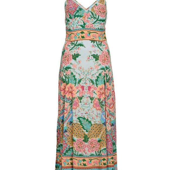 LOTUS STRAPPY DRESS IN PEACOCK - Picture 2 of 4